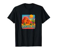 Santa Fe Adobe Tramonto Sud-Ovest Deserto Sunscape Stile Maglietta