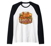 Santa Fe New Mexico Souvenir Città Stato Capitale Vintage Maglia con Maniche Raglan