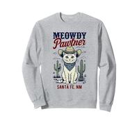 Santa Fe, New Mexico, USA, divertente disegno a forma di gatto Meowdy Pawtner Felpa