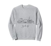 santa fe, nuovo, messico, orizzonte, viaggiare, souvenir, nero, cityscape Felpa