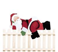 Santa Fence Peeker | Decorazioni Natalizie Oltre La Recinzione,Resistente alle Intemperie per Giardino Terrazzo Parco - Per Giardino Cortile Parco Viale Ingresso Prato Passaggio Carraio