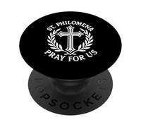 Santa Filomena Prega Per Noi Croce Religiosa Cattolica PopSockets PopGrip Adesivo