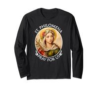 Santa Filomena prega per noi | Regalo per donne cattoliche cristiane Maglia a Manica
