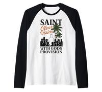 Santa Folla Fede Visione Chiara Dio Fornitura Bibbia Grafico Maglia con Maniche Raglan