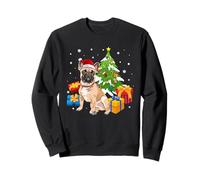 Santa French Bulldog Dog Christmas Tree Gifts Xmas Matching Felpa