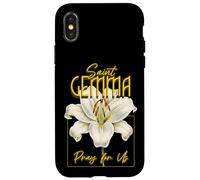 Santa Gemma Galgani Saints Catholic Lily Purity Custodia per iPhone X/XS