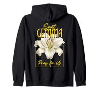 Santa Gemma Galgani Saints Catholic Lily Purity Felpa con Cappuccio