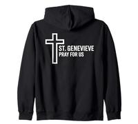Santa Genevieve Prega per Noi devozione cattolica Felpa con Cappuccio