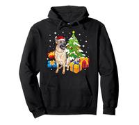 Santa German Shepherd Dog Christmas Tree Gifts Xmas Matching Felpa con Cappuccio