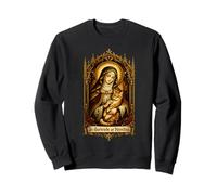 Santa Gertrude di Nivelles Gatti Religioso Cat Art Felpa