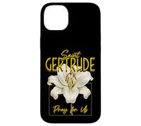 Santa Gertrude di Nivelles Lily Purity Santo patrono cattolico Custodia per iPhone 14 Plus