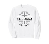 Santa Gianna Prega per Noi Croce Cattolica Design Felpa