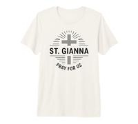 Santa Gianna Prega per Noi Croce Cattolica Design Maglietta Premium