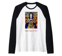 Santa Giovanna d'Arco Camicia Christian Saint Maglia con Maniche Raglan
