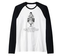 Santa Giovanna d'Arco Citazione Vintage Catholic Saints Art Maglia con Maniche Raglan