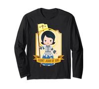 Santa Giovanna d'Arco per Bambini Carino Cattolico Ragazza Santi Eroe Donne Maglia a Manica