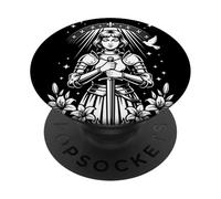 Santa Giovanna d'Arco Santi Cattolici Francesi PopSockets PopGrip Adesivo