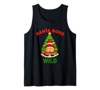 Santa Gone Wild Divertente Natale Xmas Santa Design Canotta