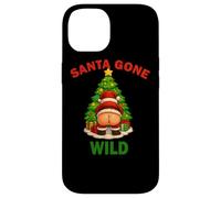 Santa Gone Wild Divertente Natale Xmas Santa Design Custodia per iPhone 14