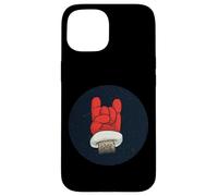 Santa Hand Devil Horns Sign Rock n Roll Christmas Custodia per iPhone 15