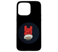 Santa Hand Devil Horns Sign Rock n Roll Christmas Custodia per iPhone 15 Pro Max