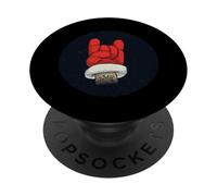 Santa Hand Devil Horns Sign Rock n Roll Christmas PopSockets PopGrip Adesivo