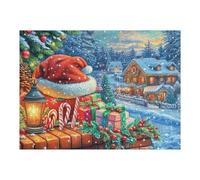 Santa Hat Cat Christmas Rompicapo 500 Pezzi Per Regalo Di Epifania Cartone Spesso Per Bambini Attività Educativa Per Tutta La Famiglia Edizione Limitata Da Passatempo 500 PCS