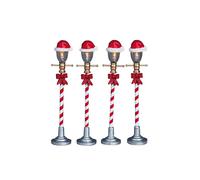 Lemax Lampioni Santa's Wonderland – Set di 4 con cappello di Babbo Natale B/O (4.5V)