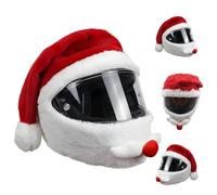 Santa Helmet Cover per Motocicletta, Resistente a Polvere e Graffi, Pelo Protettivo Personalizzato per Casco Integrale da Esterno, Natale, Casco non Incluso (Babbo Natale)