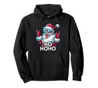 Santa Ho HoHo Camicia Divertente Rock Star Christmas Style Felpa con Cappuccio