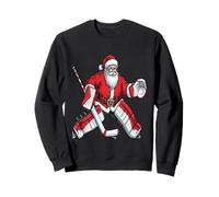 Santa Hockey su Ghiaccio Portiere Natale Uomini Donne Bambini Felpa