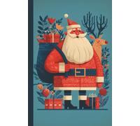 Santa in Blue Journal - Festive 6 x 9” Notebook, 110 Lined Pages for Writing, Holiday Notes, or Christmas Lists: Playful Retro Christmas Cover - A Cheerful Gift for Writers, Kids, and Holiday Dreamers