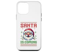 Santa is Coming Pixel Art Retro Christmas Graphic Custodia per iPhone 12 mini