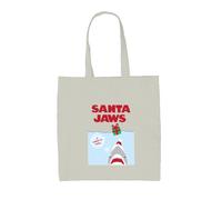Santa Jaws Sta Arrivando In Città - Borsa In Tela - Divertente Film Claus Natale