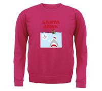 Santa Jaws Sta Arrivando In Città - Felpa Per Bambini - Divertente Film Claus