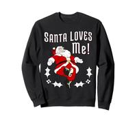 Santa Loves Me Christmas Tee - Christmas Holiday A Felpa