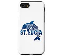 Santa Lucia Delfino Blu Mare Caraibico Natura Vita Marina Custodia per iPhone SE (2020) / 7 / 8