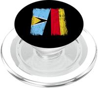Santa Lucia Germania mezza bandiera Saint Lucian Patrimonio Tedesco PopSockets PopGrip per MagSafe