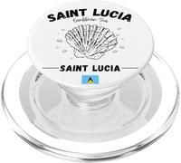 Santa Lucia Indie Occidentali Shell Vongole Mare dei Caraibi PopSockets PopGrip per MagSafe