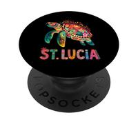 Santa Lucia Isola Souvenir Mar dei Caraibi Santa Lucia PopSockets PopGrip Adesivo