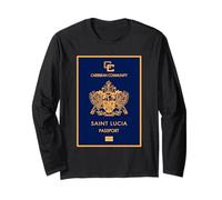 Santa Lucia, passaporto di Santa Lucia, bandiera di Santa Lucia. Maglia a Manica