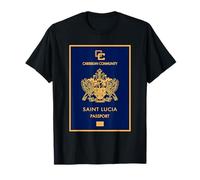 Santa Lucia, passaporto di Santa Lucia, bandiera di Santa Lucia. Maglietta