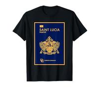 Santa Lucia, passaporto di Santa Lucia, bandiera di Santa Lucia. Maglietta