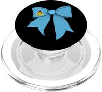 Santa Lucia Saint Lucian Pride Flag Girl Coquette Bow Ribbon PopSockets PopGrip per MagSafe