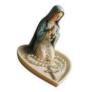 Santa Madre Padre Statua Ciotola di preghiera Resine Decori Religiosi Rosario Perline Portagioie Per Chiesa di Casa O Regalo Cattolico
