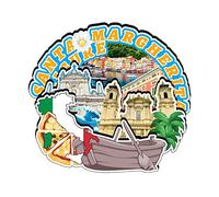 Santa Margherita Ligure Liguria Italia Magnete Frigorifero Magnete In Legno Arte Souvenir Collezione Creativa Fatto a Mano Viaggio Casa Ufficio Regali Paesaggio Frigorifero Decor 2778