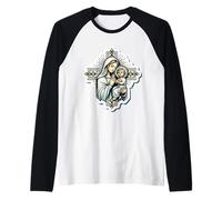Santa Maria con Bambino Gesù Cristo Santa Maria Croce Panagia Maglia con Maniche Raglan