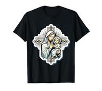 Santa Maria con Bambino Gesù Cristo Santa Maria Croce Panagia Maglietta