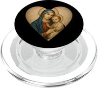 Santa Maria Con Bambino Gesù Cristo Santa Maria Icona Cuore PopSockets PopGrip per MagSafe