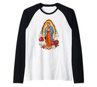 Santa María de Guadalupe Patrona de México Gloriosa Madre Maglia con Maniche Raglan